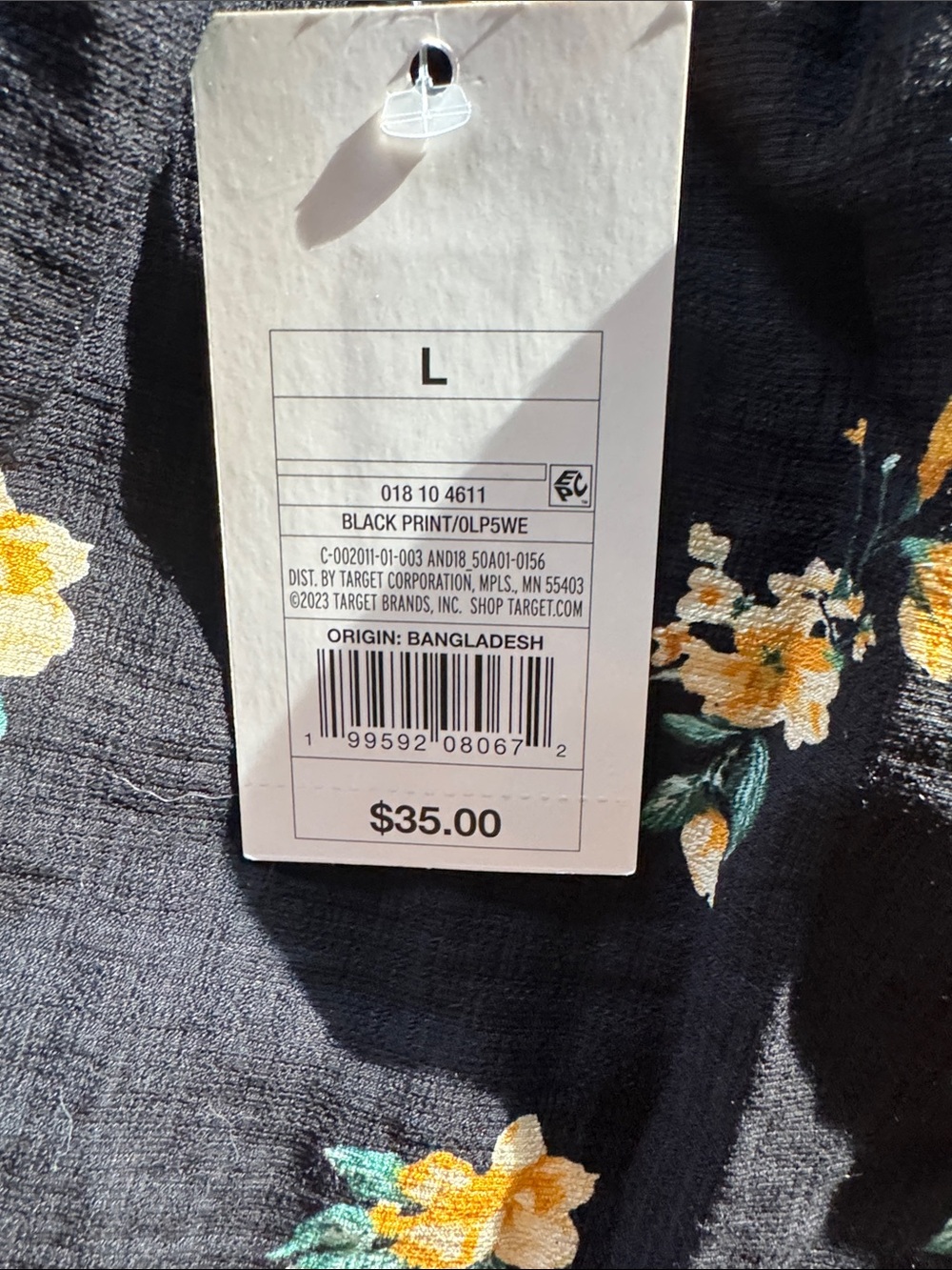 NWT a new day Black Floral Wide-Leg Pants and Top Set - Picture 3 of 9